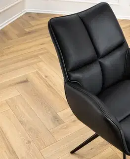 Otočné jídelní křeslo GYES kůže Dekorhome