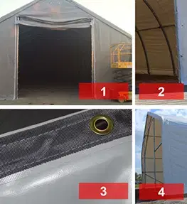 Skladová hala 10x20m PVC šedá - nehořlavá