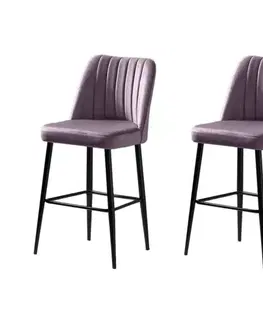 Sada barových židlí Vento Lilac and Black, 2 ks, 2 ks