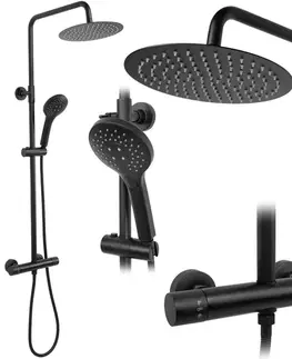 REA Sprchový set s termostatickou baterií 150mm VINCENT černá REA-P6600