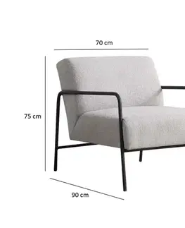 Křeslo ušák Eti Bergere - Grey