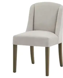 Estila Luxusní moderní jídelní židle Lucia s čalouněním v oblačné šedé barvě s dřevěnými nožičkami 52 cm
