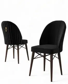 Sada židlí (6 kusů) Ritim - Black, Brown