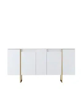 Konzolový stolek Luxe - White, Gold