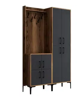 Předsíňová stěna Berlin BA - Walnut, Anthracite
