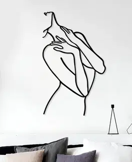 Dekorativní kovový doplněk na zeď Woman Lines