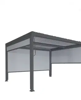 Bioklimatická pergola HWC-L41 3x3 se 3 bočními stěnami