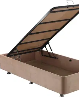 Single Mattress, Base & Headboard Latte - Light Brown (90 x 190)