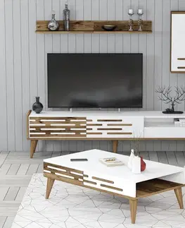 Living Room Furniture Set Valensiya - Walnut, White