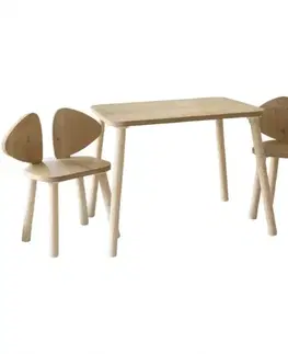 Dětská sada stolečku a židliček 2 ks Mickey Two Chair Set - Brown