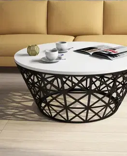 Konferenční stolek Stil Metal Ferforje - White