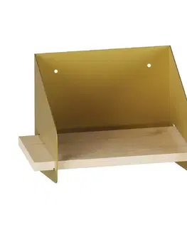 Nástěnná police Short Arm - Gold