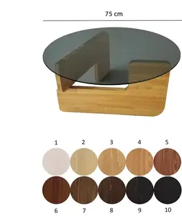 Konferenční stolek Mia - Oak, Fume