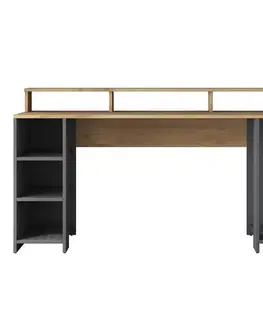 Pracovní stůl Hamin Walnut and Anthracite