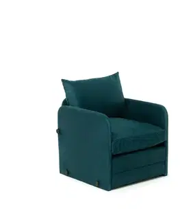 Rozkládací křeslo Saga Single - Petrol Green