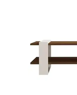 Konferenční stolek Gaye - Walnut, White