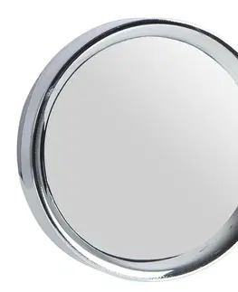 Estila Designové moderní nástěnné závěsné chromové kulaté zrcadlo Kilas se stříbrným rámem s lesklým povrchem 16 cm