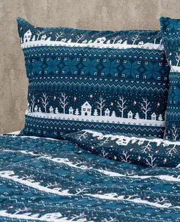 4Home Bavlněné povlečení Winter village, 140 x 220 cm, 70 x 90 cm