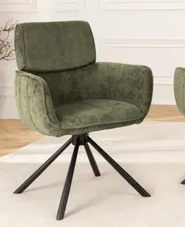 Otočné jídelní křeslo VENVET 2 ks Dekorhome