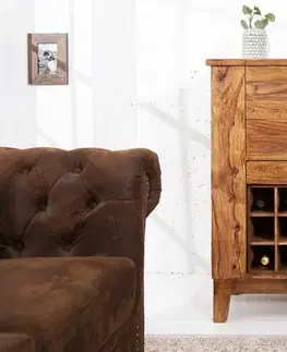 Estila Luxusní elegantní masivní bar Makassar natur