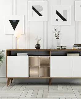 Skříňka Milan 2 Walnut and White
