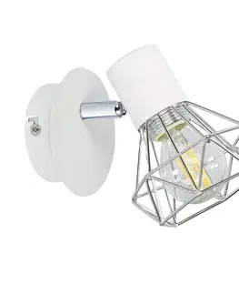 Nástěnná lampa 1X40W E14 bílé stínidlo chrom VERVE