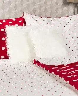 4Home Krepové povlečení Červený puntík