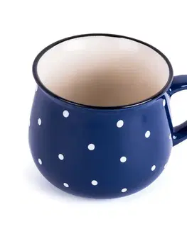 Keramický hrnek Dots 230 ml, modrá, 230 ml