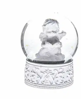 Vánoční sněžítko Angel bílá, 6,5 x 8,3 cm