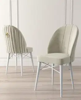Sada židlí (4 kusy) Ritim - Cream, White