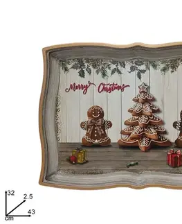 PROHOME - Podnos vánoční 43x32 cm různé dekory