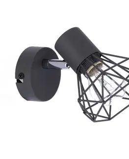 Nástěnná lampa Verve s jedním šedým drátem 1X40W E14