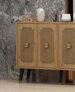 Konzolový stolek Desarı - Sapphire Oak, Gold