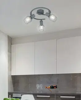 Spirálová stropní lampa 3X40W E14 šedá VIKING