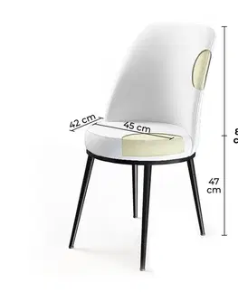 Sada židlí (4 kusy) Dexa - Cream, Brown