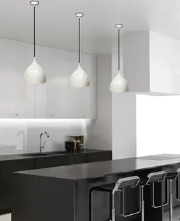 Závěsná lampa Ystad 220mm LEDEA E27 40W kovová bílá