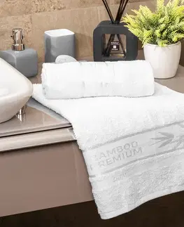 4Home Bamboo Premium ručník bílá, 50 x 100 cm, sada 2 ks