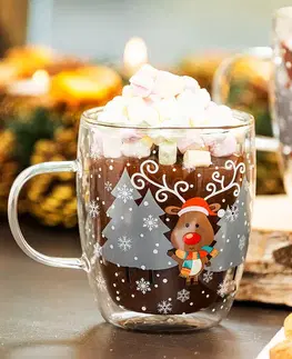4Home Termo sklenice Mug Reindeer Hot&Cool 270 ml, 2 ks