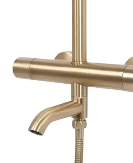 REA Sprchový set s termostatickou baterií 150mm s výtokem Lungo zlatá kartáčovaná REA-P6604
