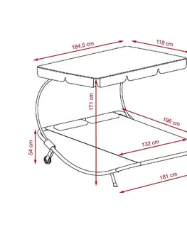Relaxační lehátko pro 2 osoby Craftfield Bahama, šedá