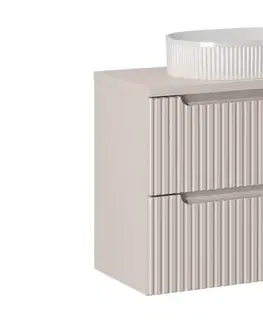 ArtCom Koupelnová skříňka s umyvadlem a deskou NOVA Cashmere DU80/2 | 80 cm
