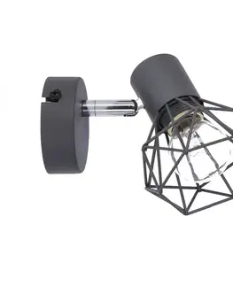 Nástěnná lampa Verve s jedním šedým drátem 1X40W E14