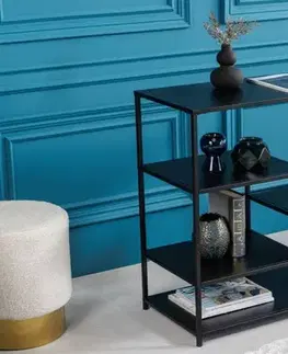 Estila Industriální kovový regál Industria Durante se třemi poličkami 90cm