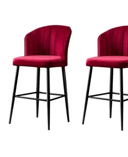 Sada barových židlí Rubi Claret Red and Black, 2 ks, 2 ks
