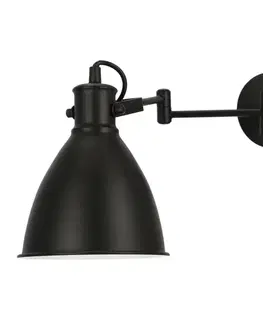 Nástěnná lampa černá nastavitelná 1xE27 Espera