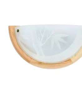 Stropní svítidlo Bambusové stropní svítidlo Dřevěné Standardní 1X60 W E27 Borovice