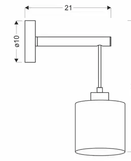 Kombinovaná nástěnná lampa černá 1x60W E27 stínidlo béžové
