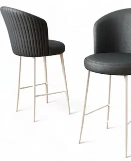Sada barových židlí Uras Anthracite and White, 4 ks, 4 ks