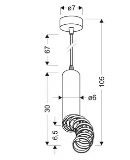 Závěsná lampa TUBA 1xGU10 Candellux