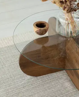 Konferenční stolek Bubble Wood - Walnut
